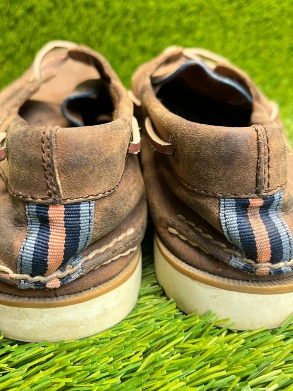 Sperry Authentic Original 2-Eye Mens Size‎ 9 Brown Casual Leather Boat Shoes